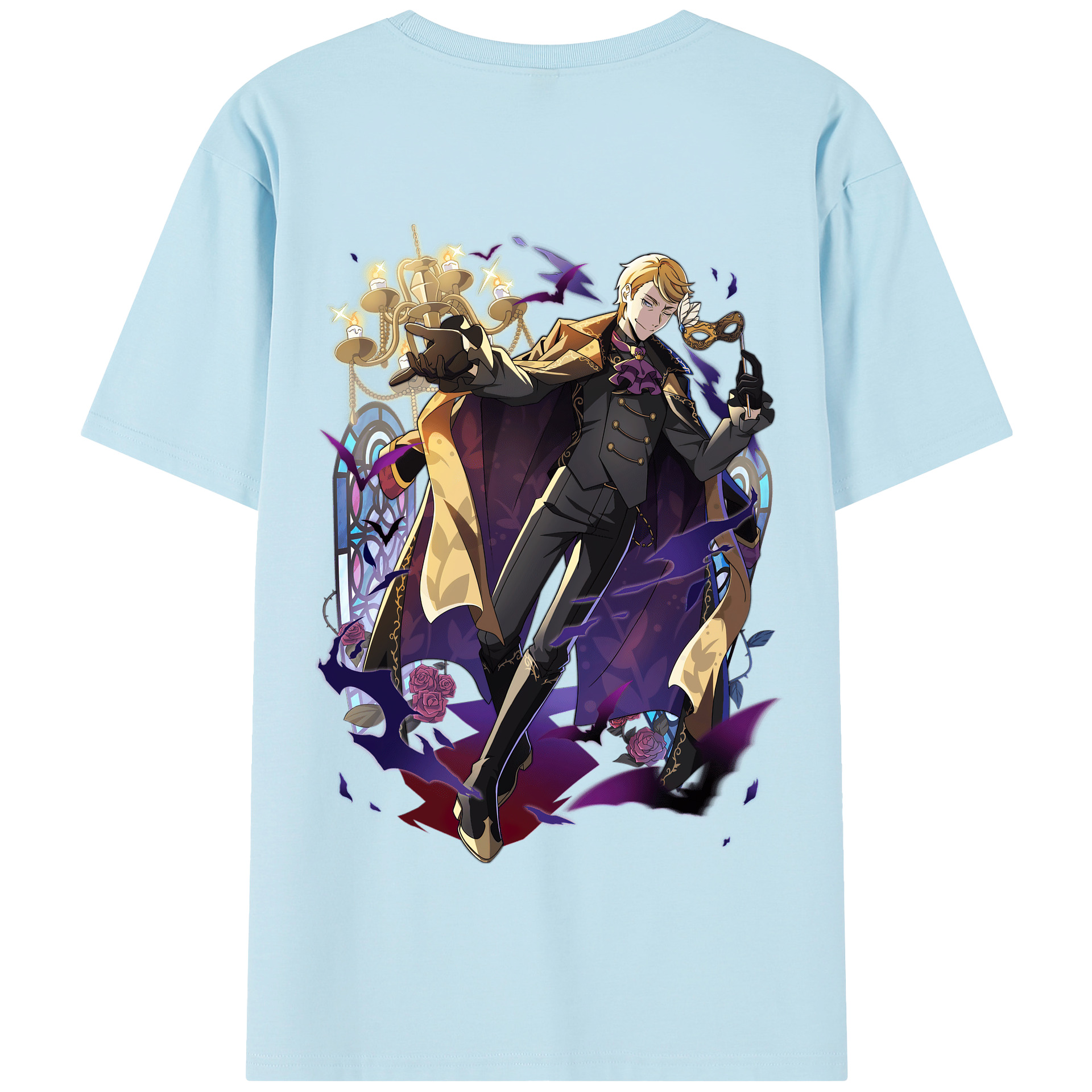 （画像用） 文豪ストレイドッグス Bungo Stray Dogs 綿100％半袖Tシャツ（背面プリント）